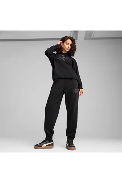 PUMA KADIN SCRIPT COMFORT SWEATPANTS EŞOFMAN ALT 68498501 - 3