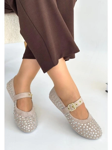 Papuçcity Dvmd 03140 Ortopedik Kadın Günlük Taşlı Babet - 16