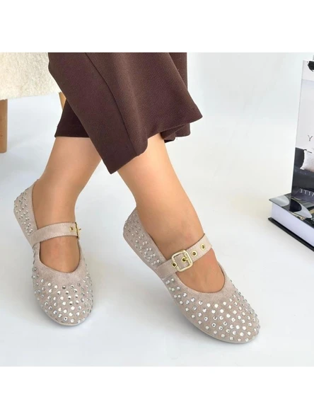 Papuçcity Dvmd 03140 Ortopedik Kadın Günlük Taşlı Babet - 9