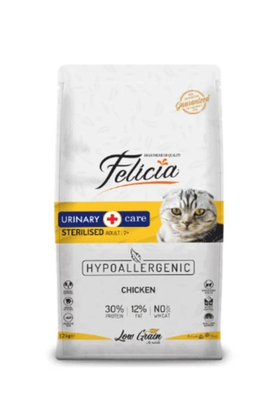 Az Tahıllı Tavuklu Hypoallergenic Sterilised Kısır Yetişkin Kedi Maması 12 kg
