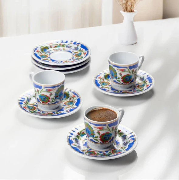 Güral Porselen Sedef 12 Parça Kahve Fincan Takımı 4540