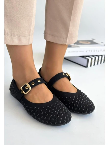 Papuçcity Dvmd 03140 Ortopedik Kadın Günlük Taşlı Babet - 11