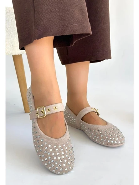 Papuçcity Dvmd 03140 Ortopedik Kadın Günlük Taşlı Babet - 14