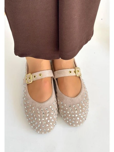 Papuçcity Dvmd 03140 Ortopedik Kadın Günlük Taşlı Babet - 15