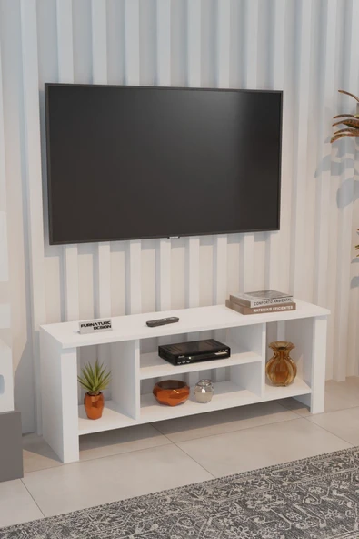 Vesta Tv Ünitesi Dekoratif Açık Raflı Tv Ünitesi 120 Cm