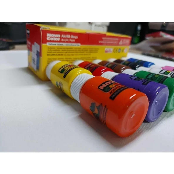 Nova Color Akrilik Boya 10 Lu Şişe - 3