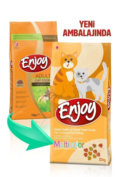 Chicken Tavuklu Adult Yetişkin Multi Color Çok Renkli Kedi Maması 15kg - Resim 2