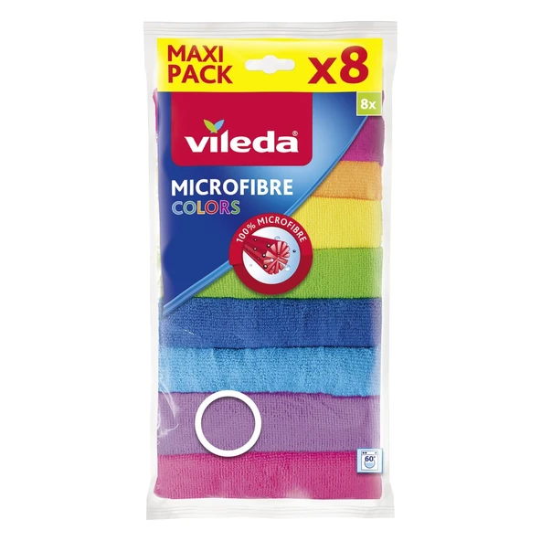 Vileda Mikrofiber Temizlik Bezi Colors 8 Li