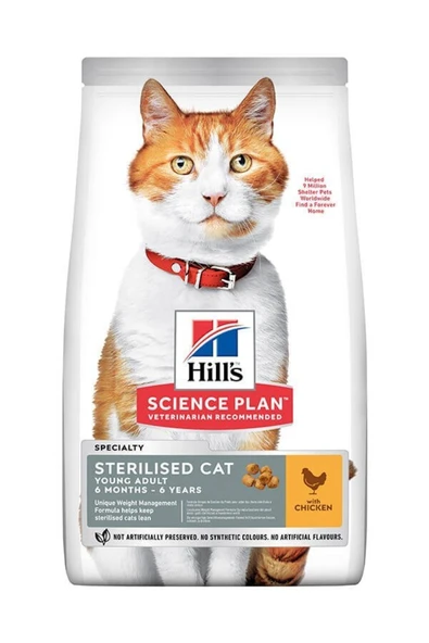 Hills Young Sterilised Tavuklu Kısırlaştırılmış Kedi Maması 10 Kg