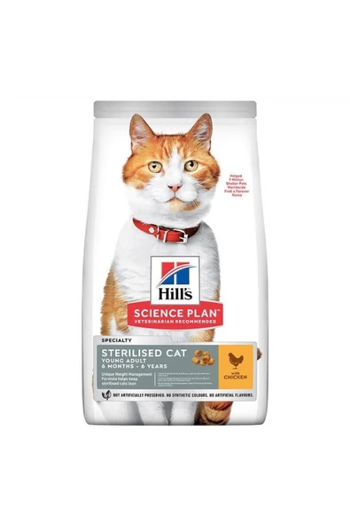 Hills Young Sterilised Tavuklu Kısırlaştırılmış Kedi Maması 10 Kg