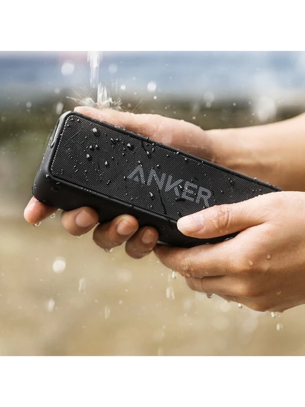 Anker Soundcore 2 Bluetooth Hoparlör - 12W Stereo Ses - IPX5 Suya Dayanıklılık - 24 Saate Varan Şarj - Siyah - A3105 (Anker Türkiye - 5