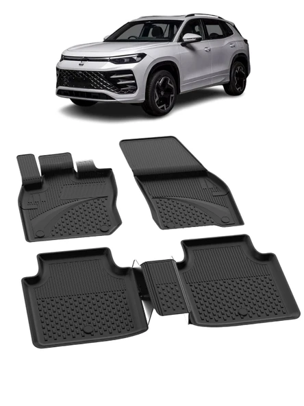 Volkswagen Tayron 2024+ Uyumlu 4.5D Premium Havuzlu Oto Paspas - Tayron - Resim 2