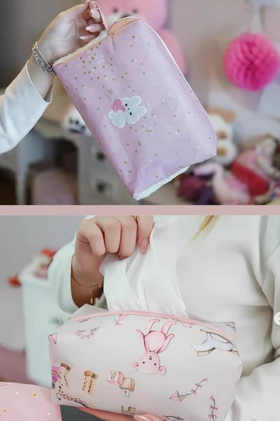 Flora 2’li Yenidoğan Çantası, Bebek Bezi/Kıyafeti Çantası ve Islak Mendil Çantası Alt Bakım Seti - Resim 3