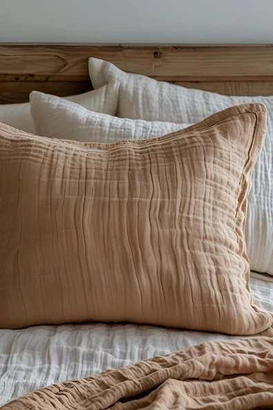 Müslin Yastık Kılıfı Seti 2li 50x70 Yumuşak Doku Lüks Pamuk Premium Organik Pamuklu 2 Yastık Kılıfı - 12