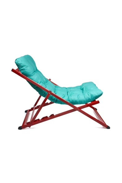 HASTUNÇ Minderli - Mirrasaa Şezlong Seti Bahçe&balkon&teras&plaj Katlanır Set - 1 Şezlong 1sehpa - Resim 3