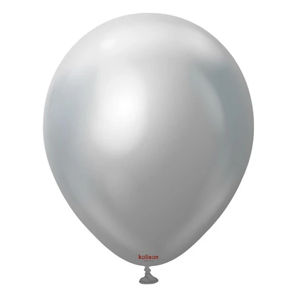 Gemar Parti Doğum Günü Organizasyon Balon - 28 Cm. - Ivory - Silver / Gümüş - 100 Adet - Resim 2