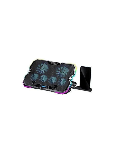 GameBooster GB-NS10 Hurricane RGB 6 Fanlı USB 2.0 17" Laptop Soğutucu
