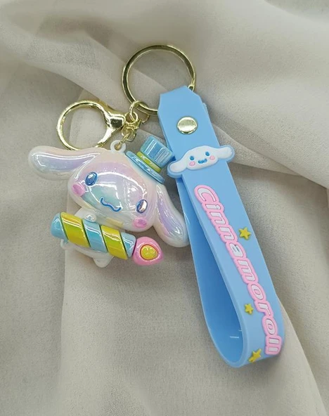 Anahtarlık Sanrio Köpek Slikon Lüks Anahtarlık Çizgi Film Çanta Cüzdan Süsü