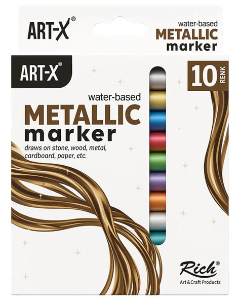 Rich Art X Metalik Marker Set 10 Renk 19578