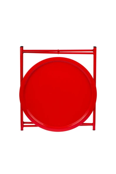 HASTUNÇ Katlanır Metal Ofis Orta Sehpa-kırmızı - 3