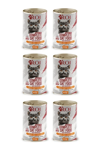 Roi Tavuklu Yavru Kedi Yaş Mama 415 Gr x 6 Adet - 2