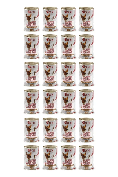 Roi Dana Etli Yüksek Proteinli Yetişkin Köpek Konservesi 415 Gr x 24 Adet