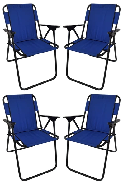 Mocca Style Mavi Plastik Kollu Sandalye 4lü ürün görseli