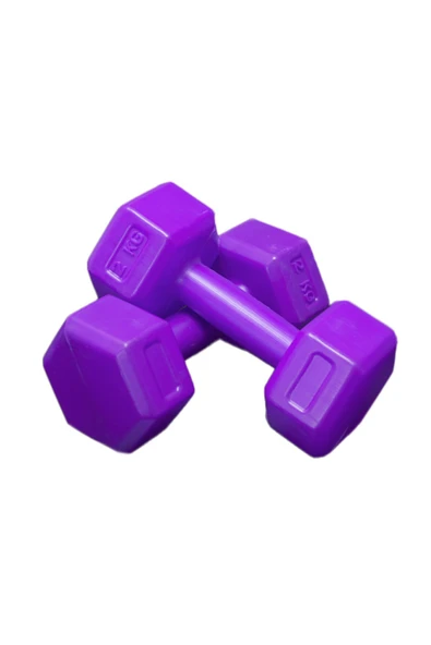 Dambılcım MOR 2 KG x 2 Adet Toplam 4 KG Dambıl Seti 4 KG Dumbell Set