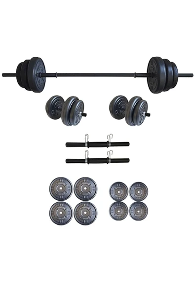 Mocca Style 35 Kg Halter Seti Dambıl Seti Ağırlık Ve Vücut Geliştirme Aleti 35 Kg Spor Dumbell Set - 2