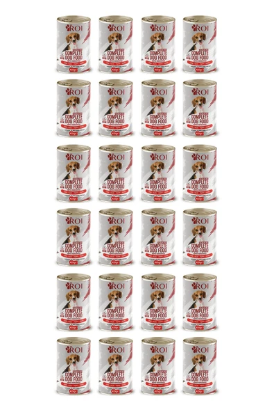 Roi Yüksek Proteinli Kuzu Etli Yaş Konserve Yavru Köpek Maması(%95 HAYVANSAL PROTEİN) 415 gr X 24 Adet - 2