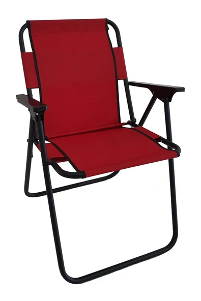 Mocca Style Neone Kırmızı Katlanır Plastik Kollu Kamp Piknik Sandalyesi Kksakk ürün görseli 1