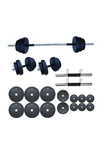 Mocca Style 75 Kg Ağırlık Seti 75 Kg Vücut Geliştirme Aleti Halter Seti(70 Kg Plaka Agırlığı)
