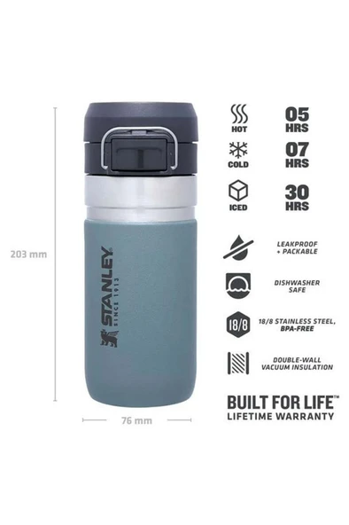 Stanley The Quick Flip MAVİ Paslanmaz Çelik Soğuk Su Termosu 0.47 Lt STANLEY0178 - 2