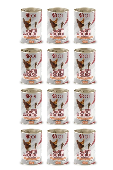 Roi Somonlu Yüksek Proteinli Yetişkin Köpek Konservesi 415 Gr x 12 Adet