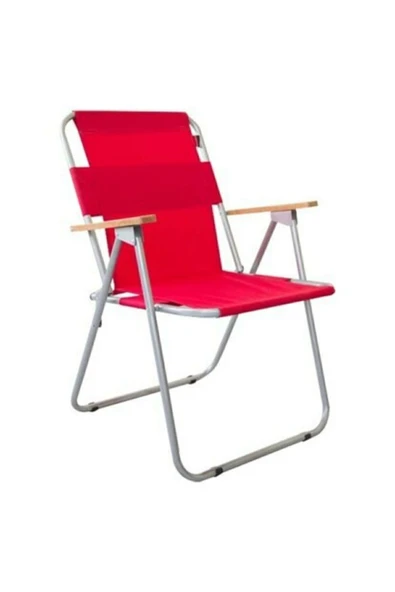 Mocca Style 60x80 Katlanır Masa + 4 Adet Kırmızı Kamp Sandalyesi Katlanır Sandalye - 3