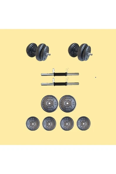 Mocca Style 20kg Mocca Diamond 20 Kg Dambıl Seti Ağırlık Ve Vücut Geliştirme Aleti 20 Kg (20 KG PLAKA AĞIRLIĞI) - 2
