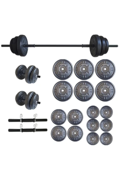 Dambılcım Halter Seti Dambıl Seti Ağırlık Ve Vücut Geliştirme Aleti 85 kg - 2