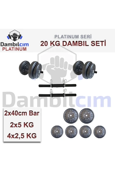 Dambılcım Platinum 20 KG Dambıl Seti Ağırlık Seti Vücut Geliştirme Aleti - 3