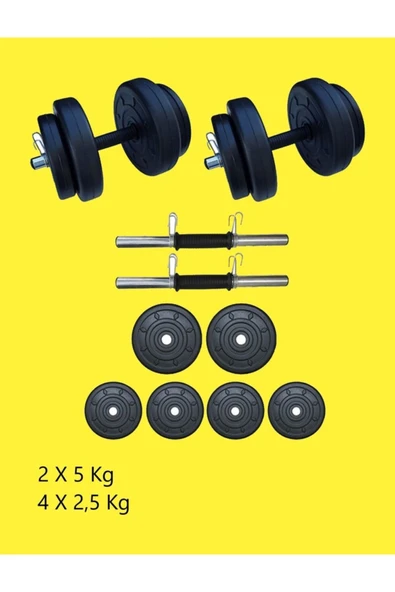 Mocca Style 20 Kg Dambıl Seti Ağırlık Ve Vücut Geliştirme Seti (20 KG PLAKA AĞIRLIĞI) - 2