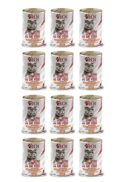 Rio Yüksek Proteinli Somonlu Yetişkin Kedi Konservesi 415 Gr.X 12 Adet