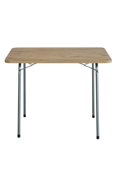 Bofigo 60x80 Çam Desenli Katlanır Masa + 4 Adet Katlanır Sandalye Kamp Seti Bahçe Takımı Kırmızı - Resim 3