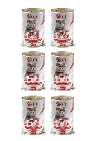 Roi Yüksek Proteinli Kuzu Etli Yetişkin Kedi Konservesi 415 Gr x 6 Adet - 2