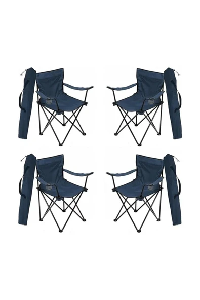 Mocca Style Mavi Rejisör Sandalye 4lü