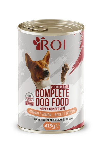 Roi Somonlu Yüksek Proteinli Yetişkin Köpek Konservesi 415 Gr x 12 Adet - 2