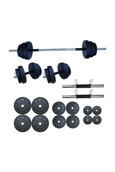 Mocca Style 65 Kg Moccadiamond 65 Kg Halter Seti Dambıl Seti Ağırlık Ve Vücut Geliştir (60 Kg Plaka Ağırlığı)