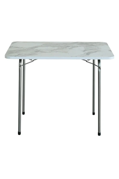 Bofigo 60x80 Çam Desenli Katlanır Masa + 4 Adet Katlanır Sandalye Kamp Seti Bahçe Takımı Lacivert - Resim 3