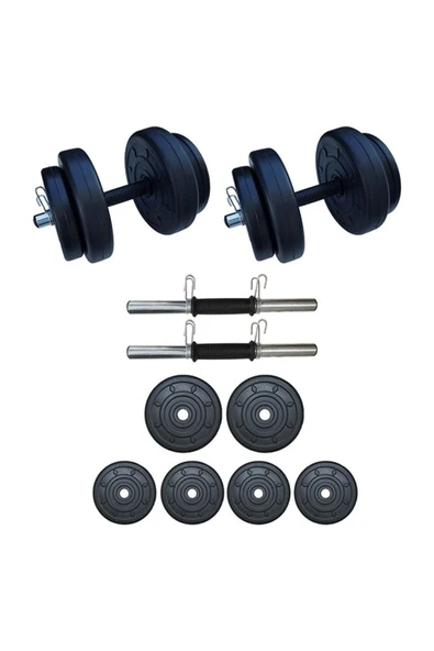 Mocca Style 20 Kg Dambıl Seti Ağırlık Ve Vücut Geliştirme Seti (20 KG PLAKA AĞIRLIĞI) - 3