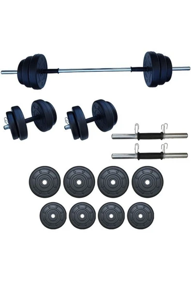 Mocca Style 35 Kg Moccadiamond 35 Kg Dambıl Seti Ağırlık Ve Vücut Geliştirme Aleti (30 KG PLAKA AGIRLIĞI)