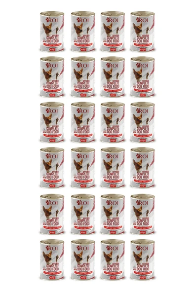 Roi Yüksek Proteinli Kuzu Etli Yetişkin Köpek Konservesi 415 Gr x 24 Adet - 2