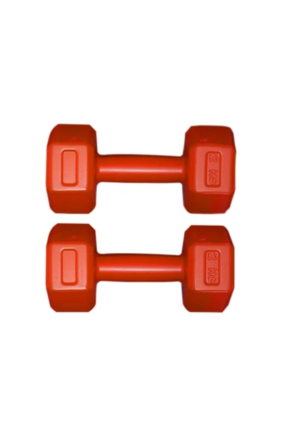 Dambılcım KIRMIZI 2 KG x 2 Adet Toplam 4 KG Dambıl Seti 4 KG Dumbell Set - 2